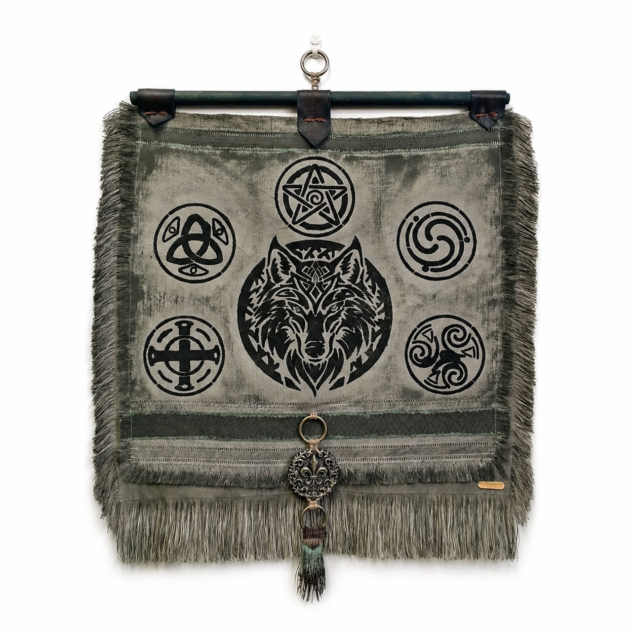 Nordic Boho-henkinen seinävaate varhais mytologisilla kuvioinnilla Usva K design 